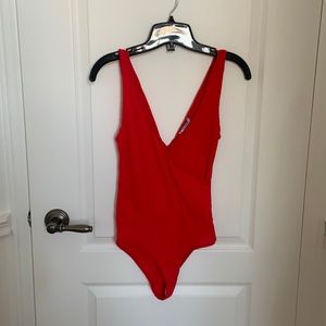 Zara red bodysuit
